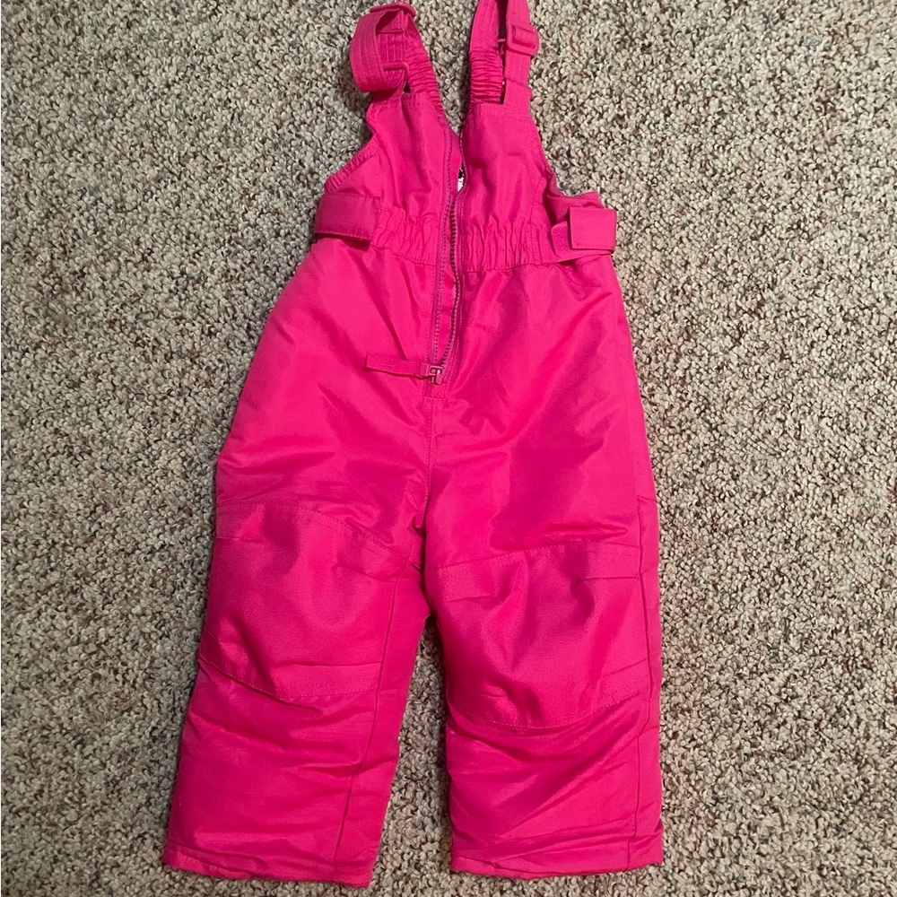 Toddler Cherokee brand snow bibs - pink